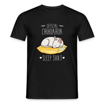 Official Chihuahua Sleep Shirt - Men's T-Shirt - black - Front - AI Model Male 178 light (178cm)