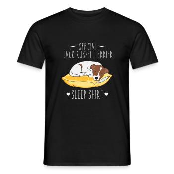 Official Jack Russel Terrier Sleep Shirt - Men's T-Shirt - black - Front - AI Model Male 178 light (178cm)