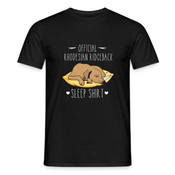 Official Rhodesian Ridgeback Sleep Shirt - Männer T-Shirt - Schwarz - Vorne - AI Model Male 178 light (178cm)