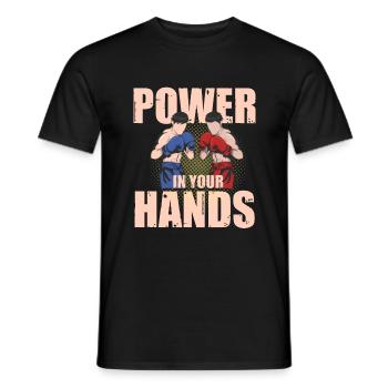 Le pouvoir dans votre main - T-shirt homme - noir - Devant - AI Model Male 178 light (178cm)