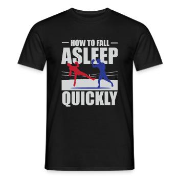 How to fall asleep quickly - Men's T-Shirt - black - Front - AI Model Male 178 light (178cm)