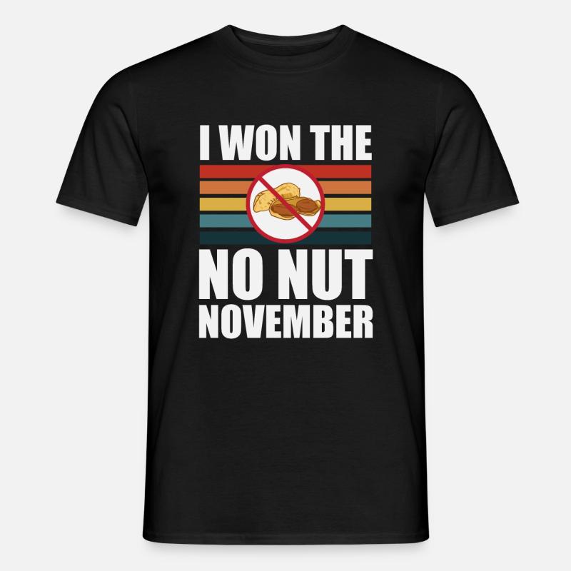 No Nut November won - Men's T-shirt - black