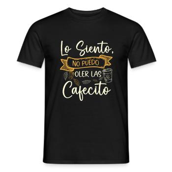 Cafecito Lover Drinking Cafecito Mix Cuban Coffee - Men's T-Shirt - black - Front - AI Model Male 178 light (178cm)