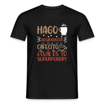 Cafecito Lover Drinking Cafecito Mix Cuban Coffee - Men's T-Shirt - black - Front - AI Model Male 178 light (178cm)