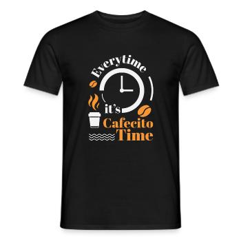 Cafecito Lover Drinking Cafecito Mix Cuban Coffee - Men's T-Shirt - black - Front - AI Model Male 178 light (178cm)