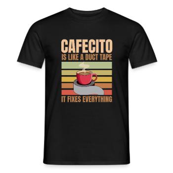 Cafecito Accessories & Cuban Lover Clothing - Men's T-Shirt - black - Front - AI Model Male 178 light (178cm)