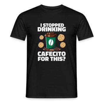 Cafecito Accessories & Cuban Lover Clothing - Men's T-Shirt - black - Front - AI Model Male 178 light (178cm)