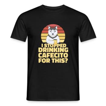 Cafecito Accessories & Cuban Lover Clothing - Men's T-Shirt - black - Front - AI Model Male 178 light (178cm)