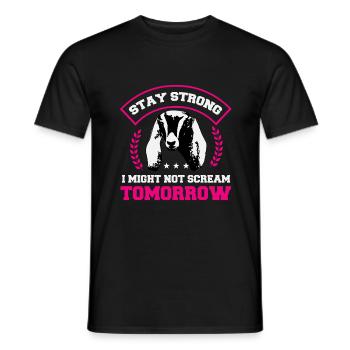 Nubian Goat Whispers - Men's T-Shirt - black - Front - AI Model Male 178 light (178cm)