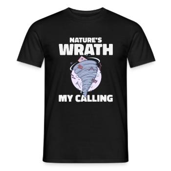 Storm Chasing: Der Zorn der Natur ist meine Berufung - Männer T-Shirt - Schwarz - Vorne - AI Model Male 178 light (178cm)