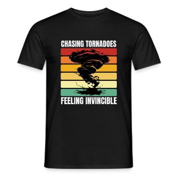 Storm Chasing: Feeling Invincible - Men's T-Shirt - black - Front - AI Model Male 178 light (178cm)