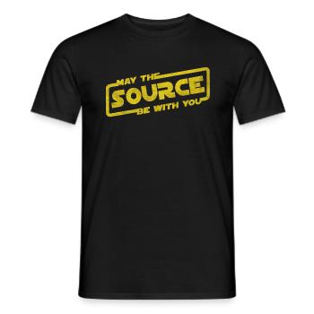 Que la source soit avec vous | Programmeur codeur - T-shirt homme - noir - Devant - AI Model Male 178 light (178cm)