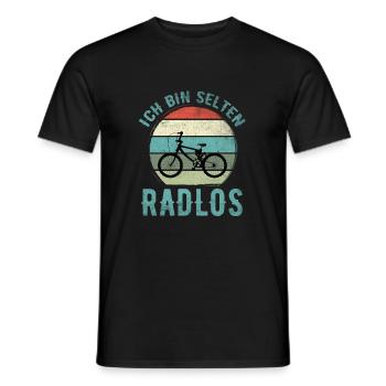 Ich Bin Selten Radlos - Fahrrad - Männer T-Shirt - Schwarz - Vorne - AI Model Male 178 light (178cm)