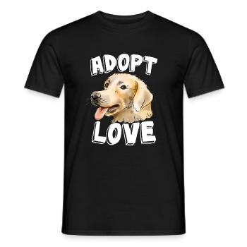 Adopter Dog Love Golden Retriever Mes Chiens - T-shirt homme - noir - Devant - AI Model Male 178 light (178cm)