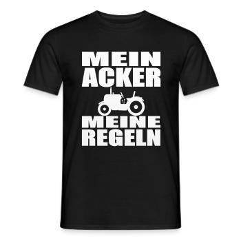 Mein Acker meine Regeln. Landwirtschaft Bauer - Männer T-Shirt - Schwarz - Vorne - AI Model Male 178 light (178cm)