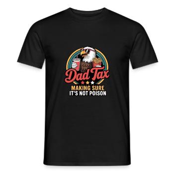Papa Taxe : S’assurer que ce n’est pas du poison - T-shirt homme - noir - Devant - AI Model Male 178 light (178cm)