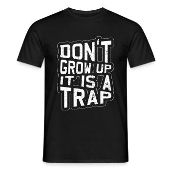 Won't grow Funny birthday gift - Men's T-Shirt - black - Front - AI Model Male 178 light (178cm)