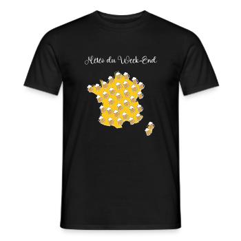 Météo du Week-End Bière Apéro - T-shirt homme - noir - Devant - AI Model Male 178 light (178cm)