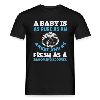 Baby Party Geschenkidee für Eltern - Männer T-Shirt - Schwarz - Vorne - AI Model Male 178 light (178cm)