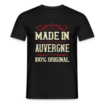 Made In Auvergne - T-shirt homme - noir - Devant - AI Model Male 178 light (178cm)