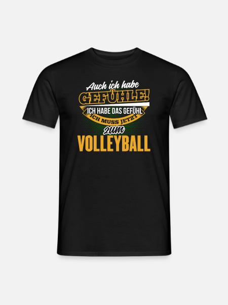 VOLLEYBALL - Ich habe auch Gefühle - Männer T-Shirt - Schwarz