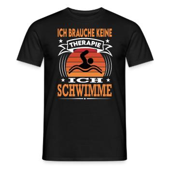 Schwimmen Schwimmerin Schwimmer Schwimmsport - Männer T-Shirt - Schwarz - Vorne - AI Model Male 178 light (178cm)