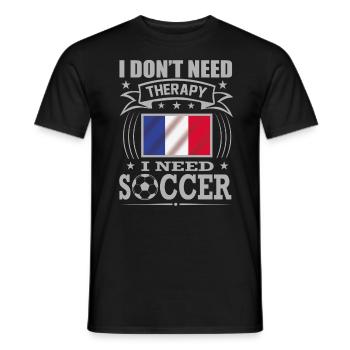 France Soccer Football 2022 WM - T-shirt homme - noir - Devant - AI Model Male 178 light (178cm)