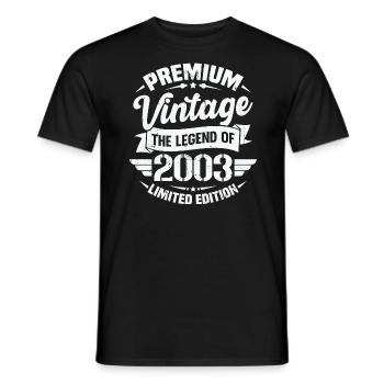Vintage 2003 Édition Limitée - T-shirt homme - noir - Devant - AI Model Male 178 light (178cm)