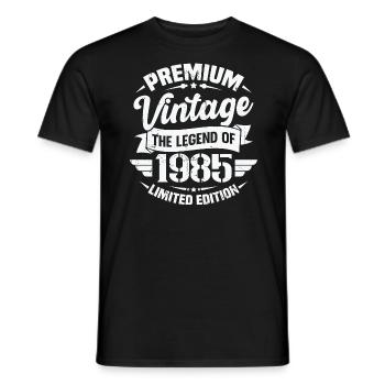 Vintage 1985 Édition Limitée - T-shirt homme - noir - Devant - AI Model Male 178 light (178cm)
