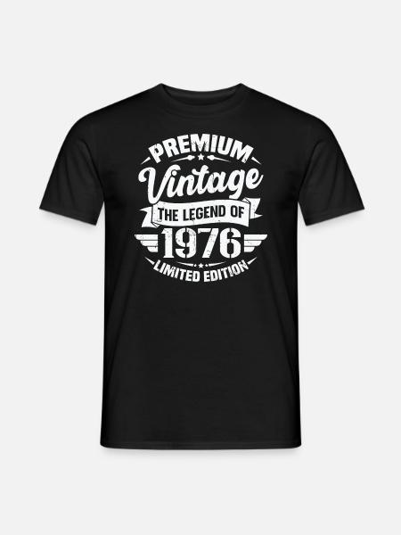 Vintage 1976 Limited Edition - Mænd T-shirt - sort