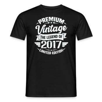 Jahrgang 2017 Limited Edition - Männer T-Shirt - Schwarz - Vorne - AI Model Male 178 light (178cm)
