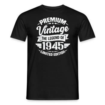 Vintage 1945 Limited Edition - Men's T-Shirt - black - Front - AI Model Male 178 light (178cm)