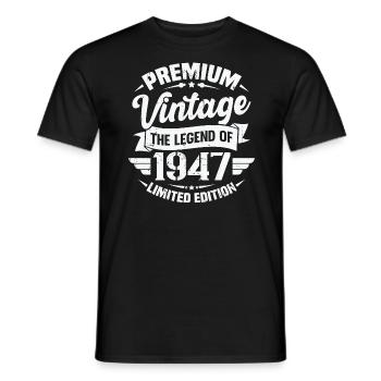 Vintage 1947 Limited Edition - Men's T-Shirt - black - Front - AI Model Male 178 light (178cm)