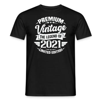 Jahrgang 2021 Limited Edition - Männer T-Shirt - Schwarz - Vorne - AI Model Male 178 light (178cm)