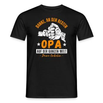 Opa und Enkelin - Männer T-Shirt - Schwarz - Vorne - AI Model Male 178 light (178cm)
