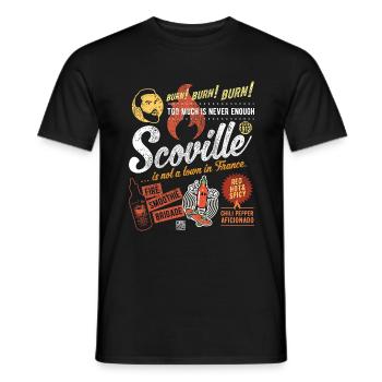 Chili Spruch Scoville Is Not A Town - Männer T-Shirt - Schwarz - Vorne - AI Model Male 178 light (178cm)