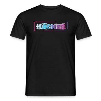 Hacker Hacking - Männer T-Shirt - Schwarz - Vorne - AI Model Male 178 light (178cm)