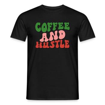 Café et agitation - T-shirt homme - noir - Devant - AI Model Male 178 light (178cm)