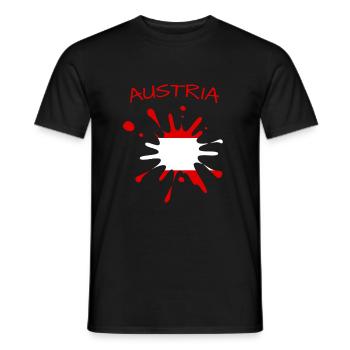 Austria Splash Kleks Österreich - Männer T-Shirt - Schwarz - Vorne - AI Model Male 178 light (178cm)