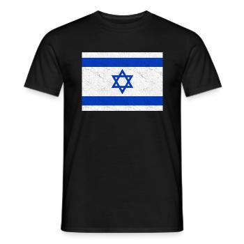 Israel Flag - Men's T-Shirt - black - Front - AI Model Male 178 light (178cm)