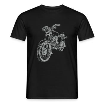 Simson S51 Silhouette Vintage ligne - T-shirt homme - noir - Devant - AI Model Male 178 light (178cm)
