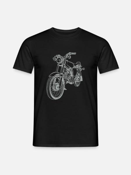 Simson S51 vintage lineart silhouette - Men's T-Shirt - black