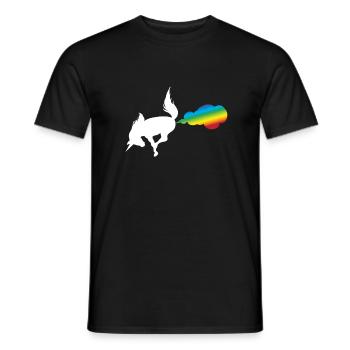 Ich furze Regenbögen - Einhorn - Männer T-Shirt - Schwarz - Vorne - AI Model Male 178 light (178cm)