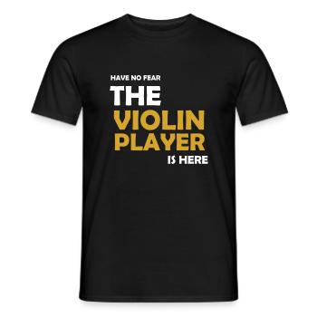 Violin violin musical instrument instrument gift - Men's T-Shirt - black - Front - AI Model Male 178 light (178cm)