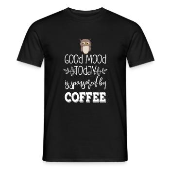 Kaffeeeule - Männer T-Shirt - Schwarz - Vorne - AI Model Male 178 light (178cm)