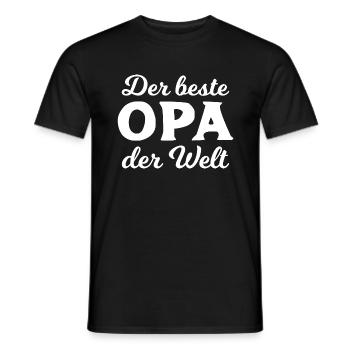 Der beste Opa der Welt - Bester Opi Großvater Papa - Männer T-Shirt - Schwarz - Vorne - AI Model Male 178 light (178cm)