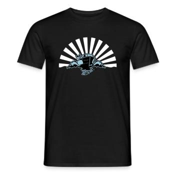 Motorboot 3C - Farbwechsel - Männer T-Shirt - Schwarz - Vorne - AI Model Male 178 light (178cm)