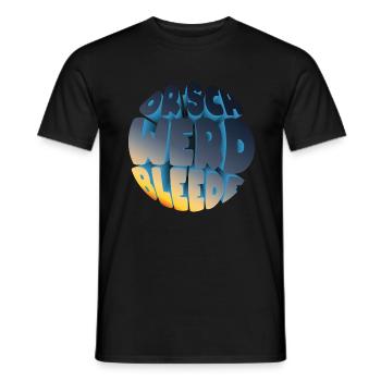 Or' Werd Bleede (Sächsische-Mundart-Edition) - Männer T-Shirt - Schwarz - Vorne - AI Model Male 178 light (178cm)