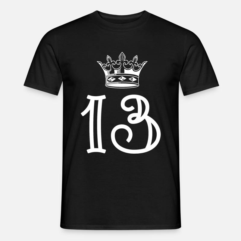 13 Number crown - Men's T-Shirt - black