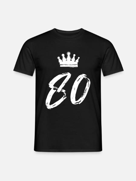 80 Number crown - Men's T-Shirt - black